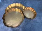 Gold Metal Lotus Plates