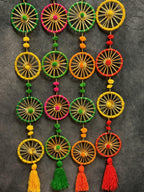 4-Chakri multicolor Dangler Strings Wall Hanging Decor