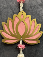 Large Light Pink Lotus with rose bud Dangler