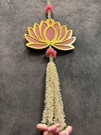 Large Light Pink Lotus with rose bud Dangler