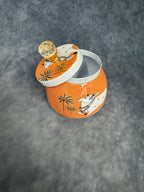 Orange Pichwai Matka Canister