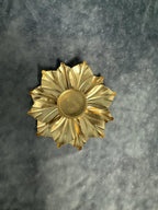 Petal Lined Golden Lotus Tea Light Holder