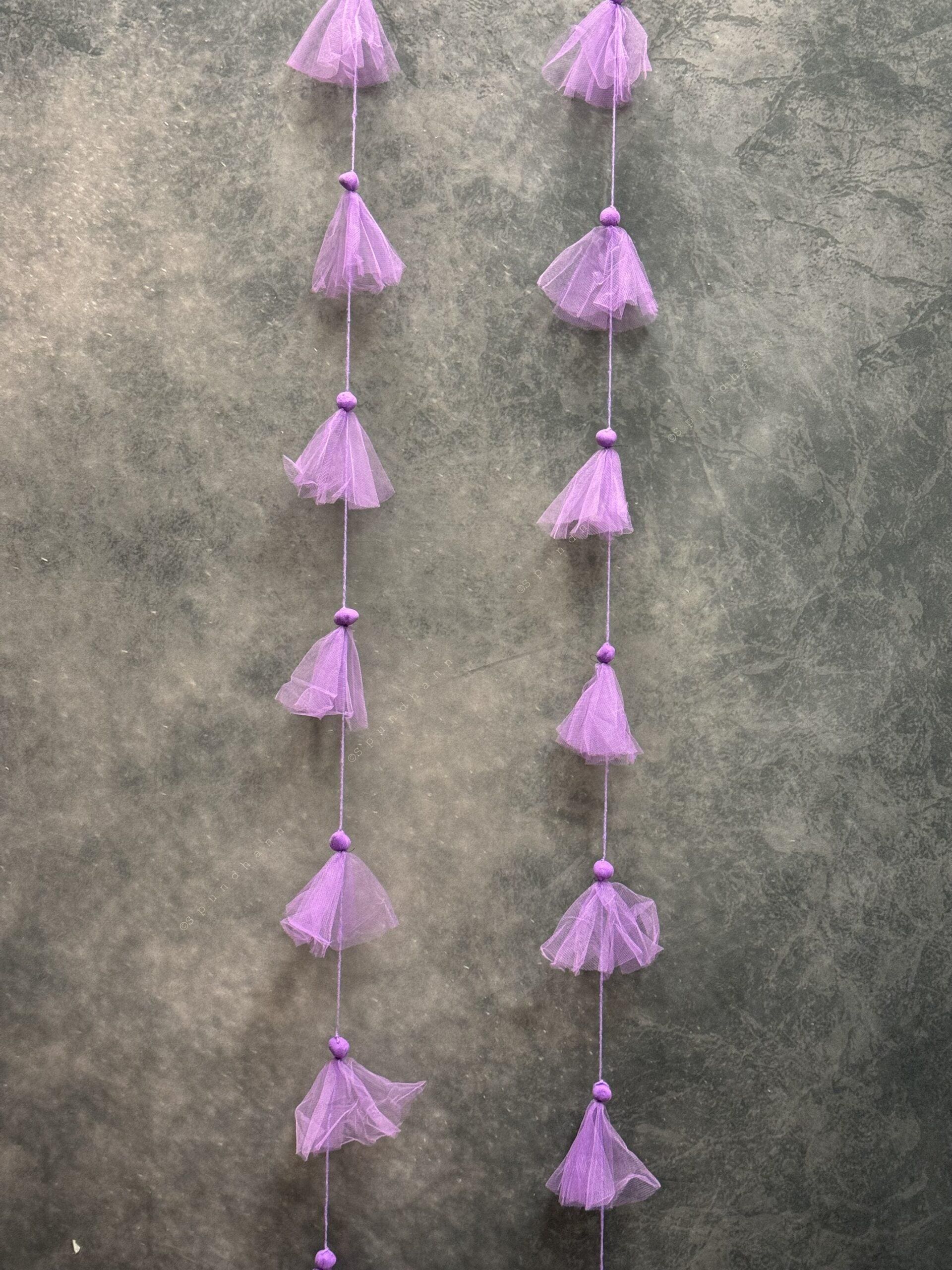 Long Net Solid Dangler Strings Wall Hanging Decor - Pair