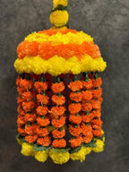 Marigold Green & Orange Jhoomar Dangler Decor