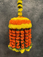 Marigold Green & Orange Jhoomar Dangler Decor