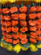 Marigold Green & Orange Jhoomar Dangler Decor