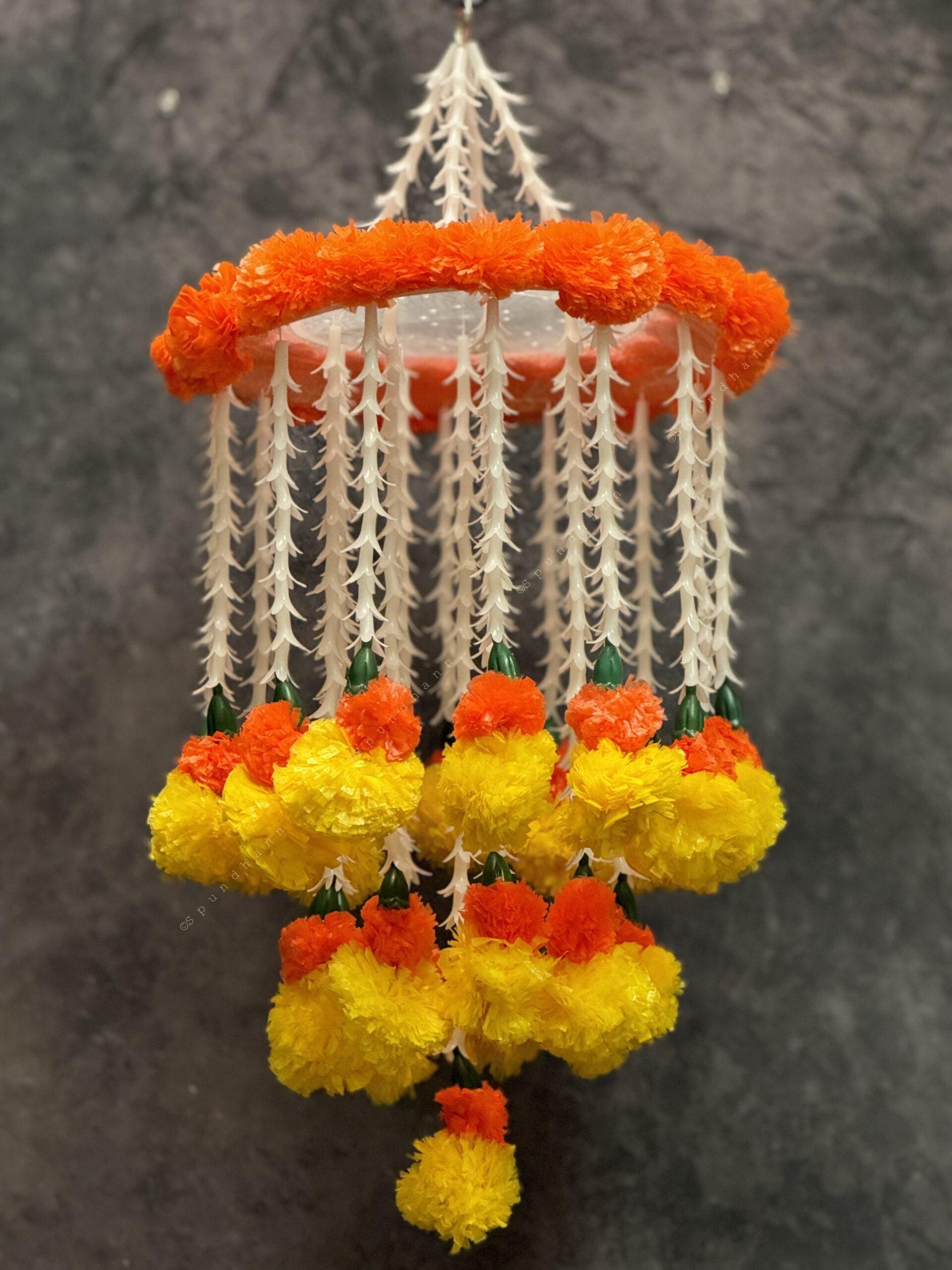 Rajnigandha Marigold & Jhoomar Style Dangler