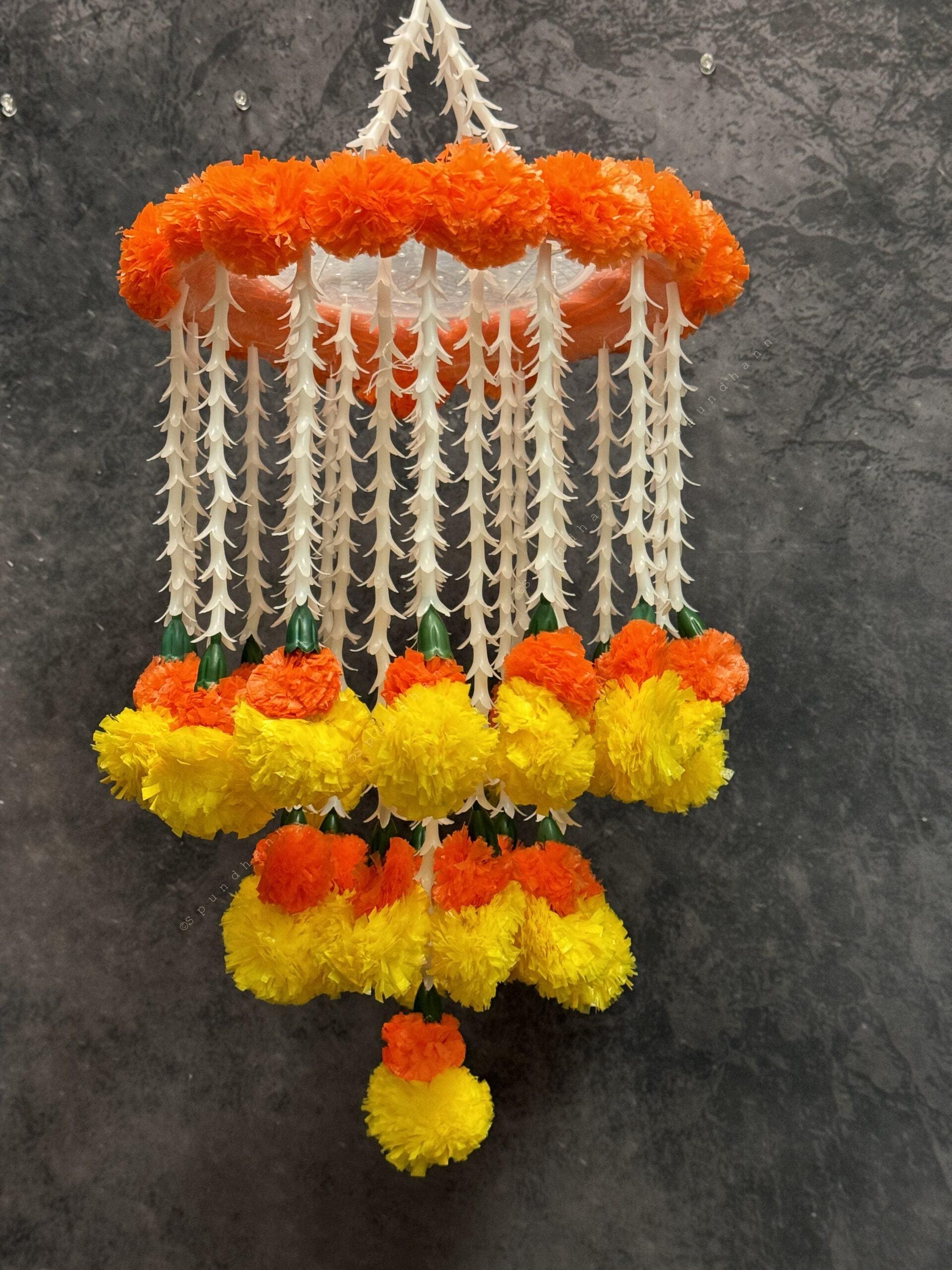 Rajnigandha Marigold & Jhoomar Style Dangler