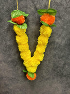 Marigold Garland/Maala With Green Leaves