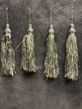Colorful Silk Tassels Pair (Silver) (Pack of 4)