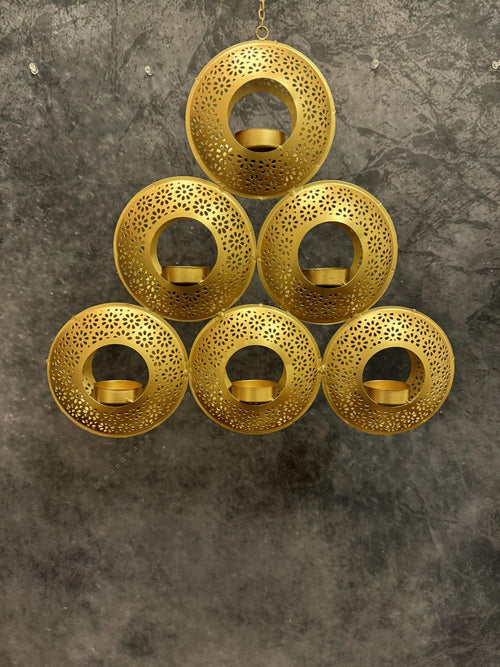 6-Round Shadow Tea Light Holder (Triangle)