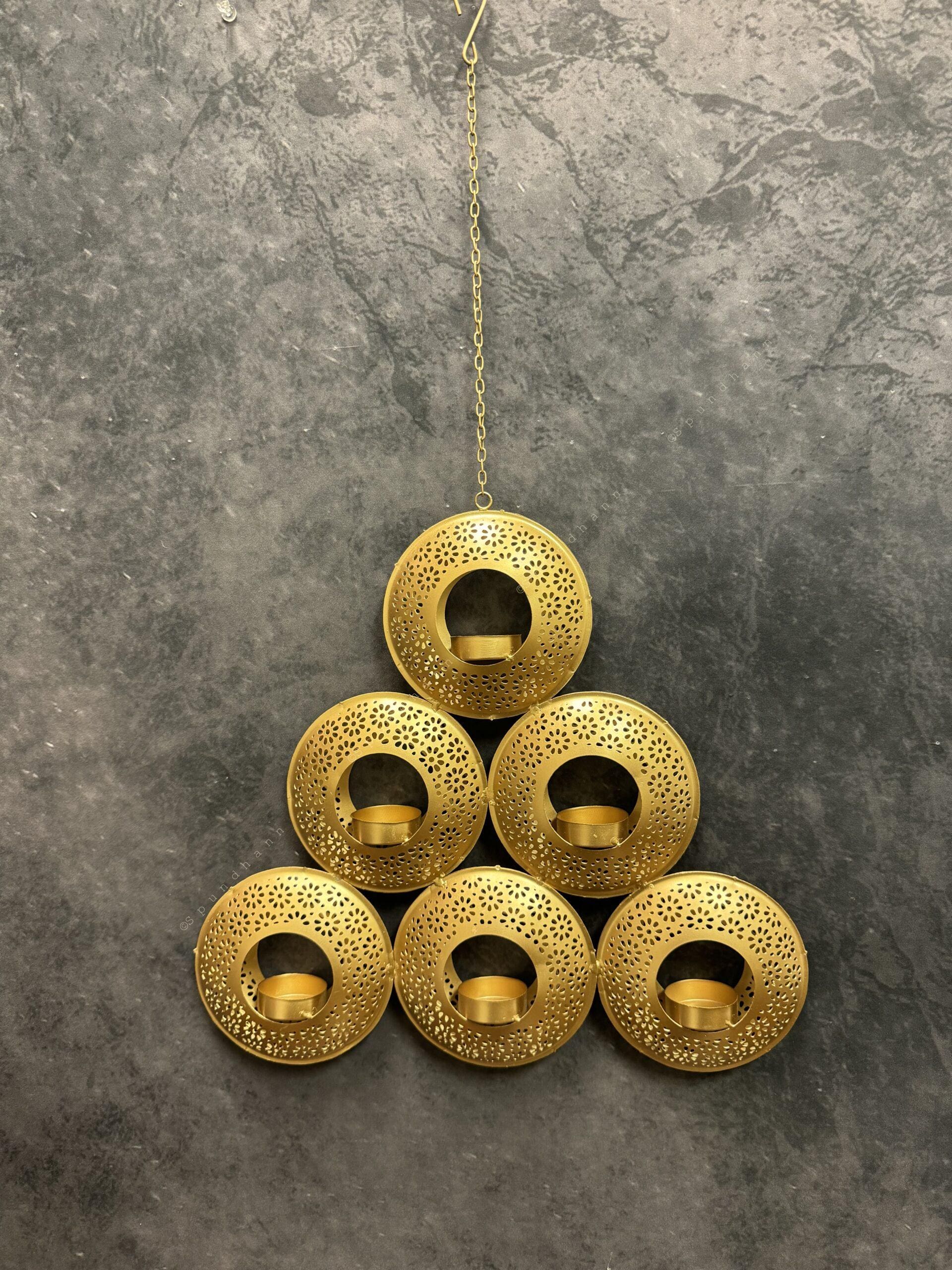 6-Round Shadow Tea Light Holder (Triangle)