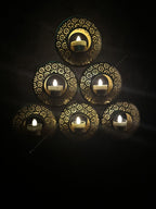 6-Round Shadow Tea Light Holder (Triangle)