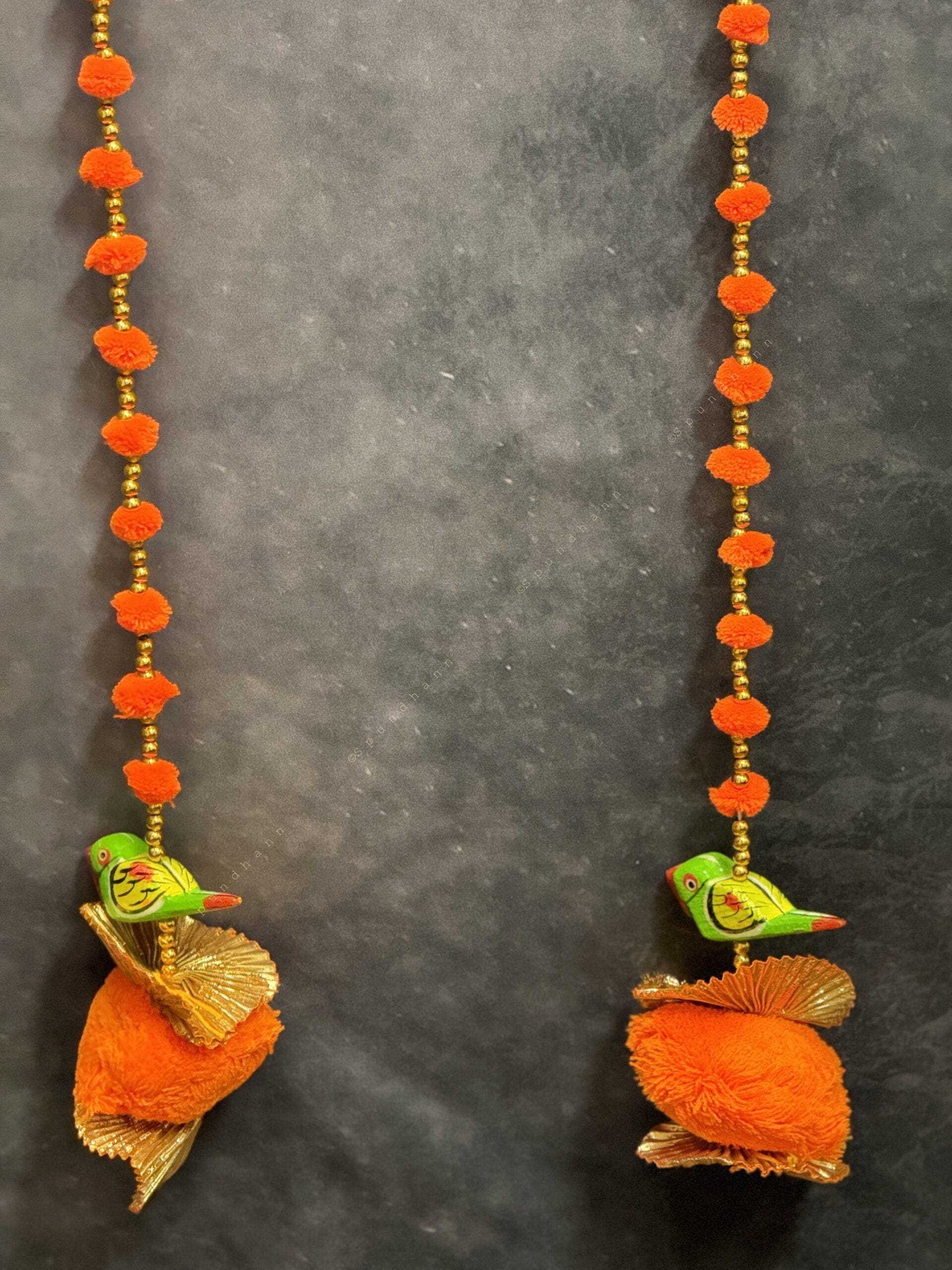 Pom Pom Dangler and Parrot Pair