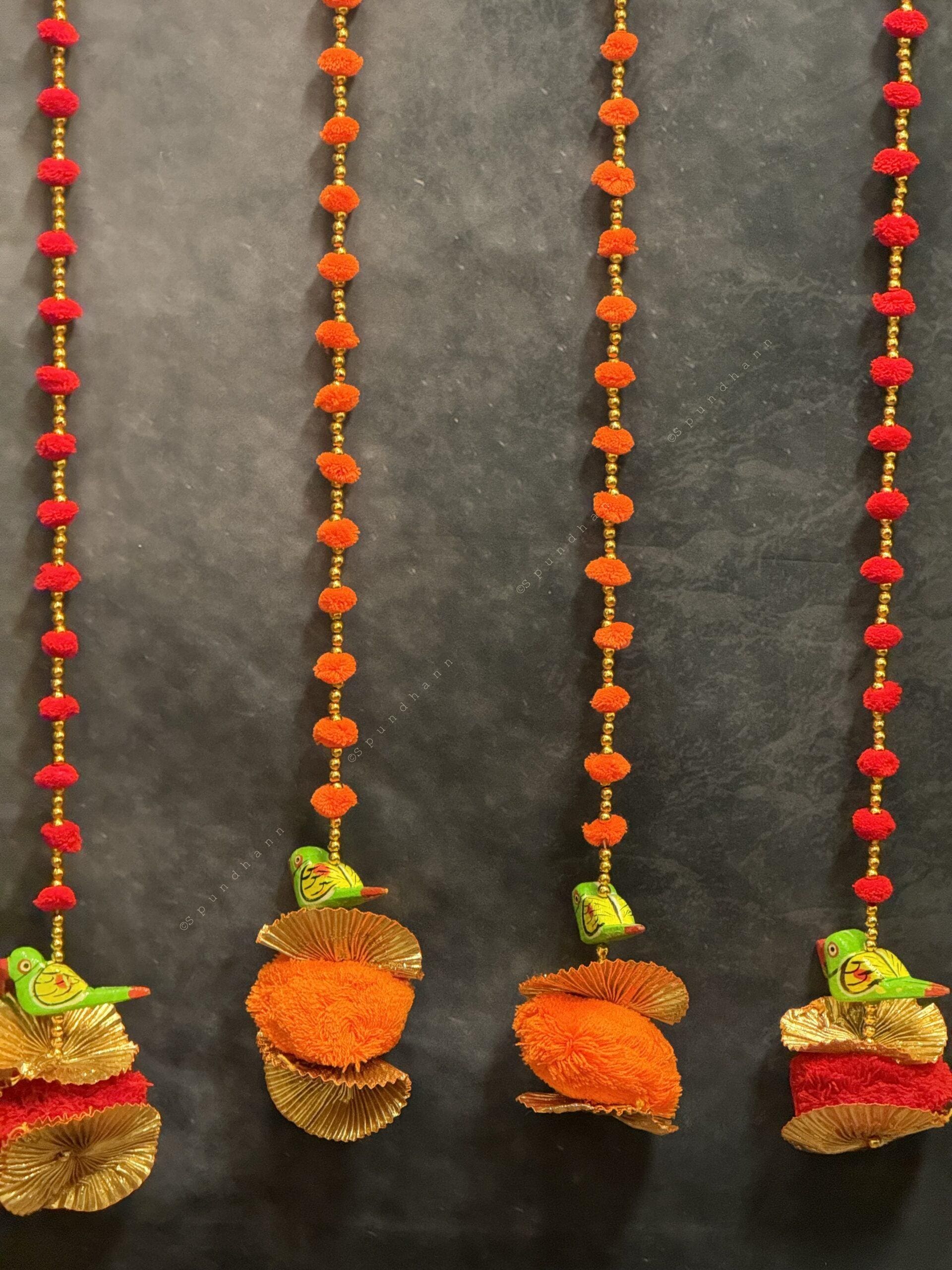 Pom Pom Dangler and Parrot Pair