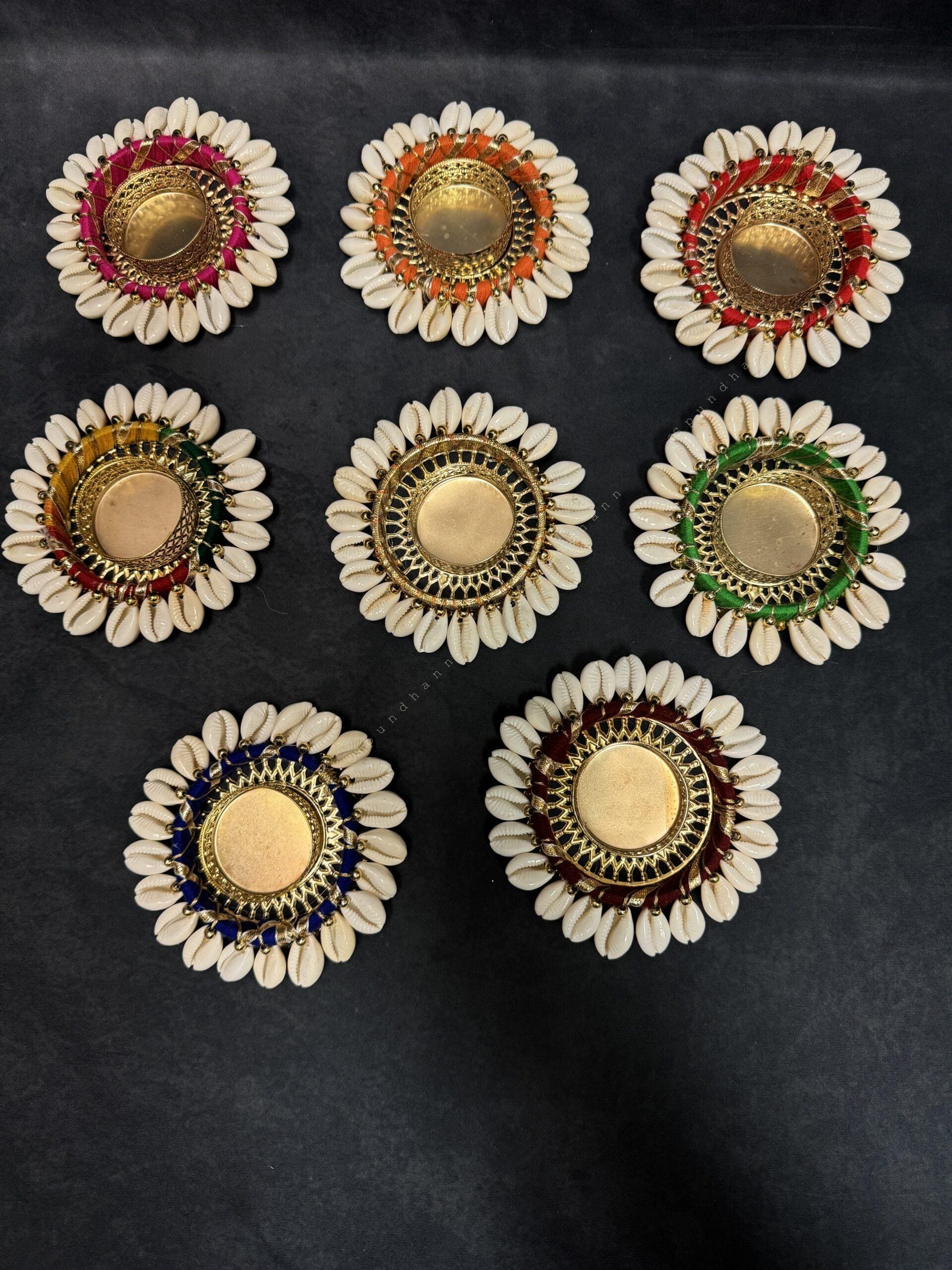 Cowrie Shell Beads Tealight Holder