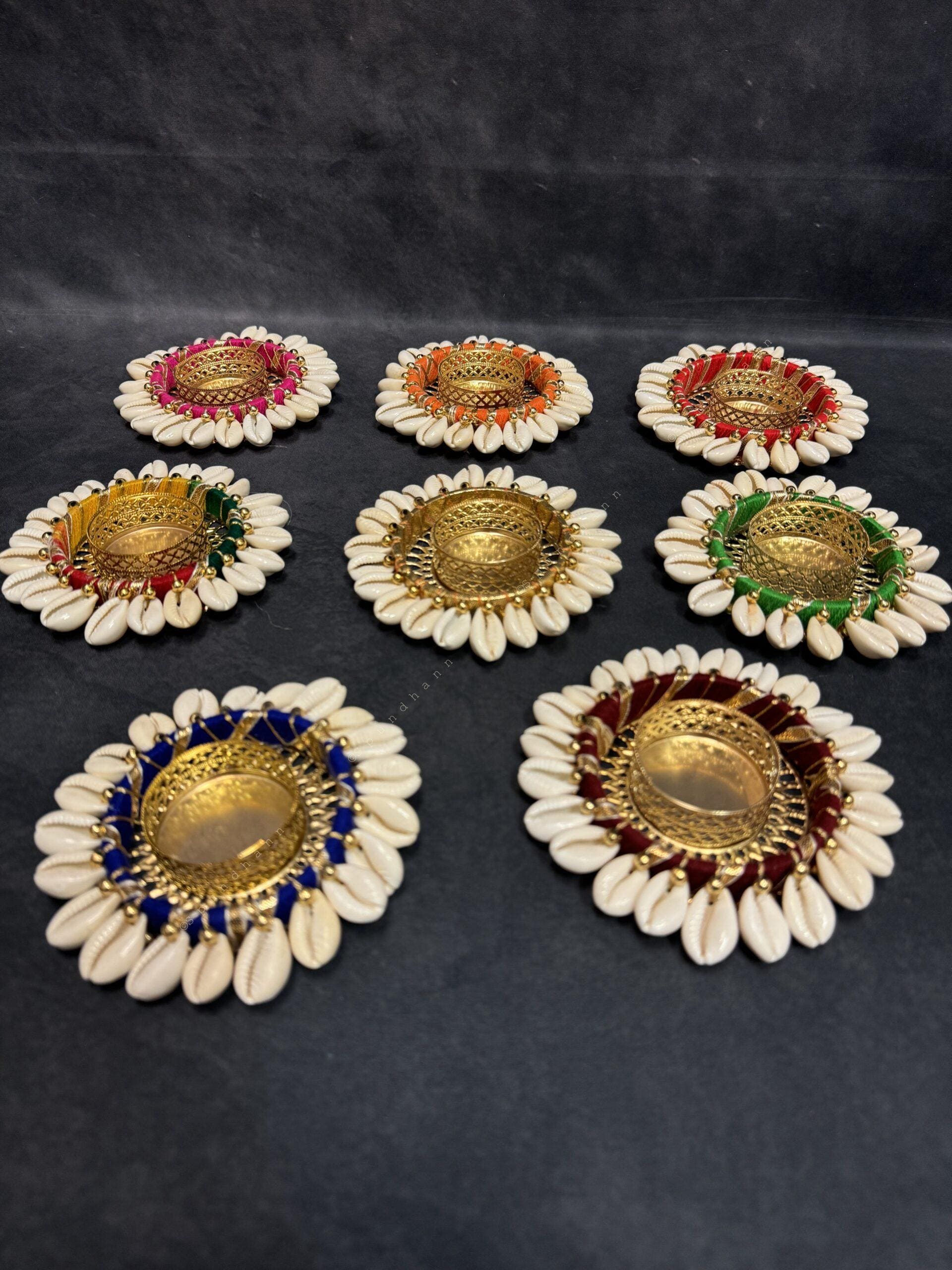 Cowrie Shell Beads Tealight Holder