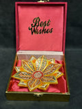 Meenakari Hand Painted Marble Flower With Best Wishes Pink Gift Box.