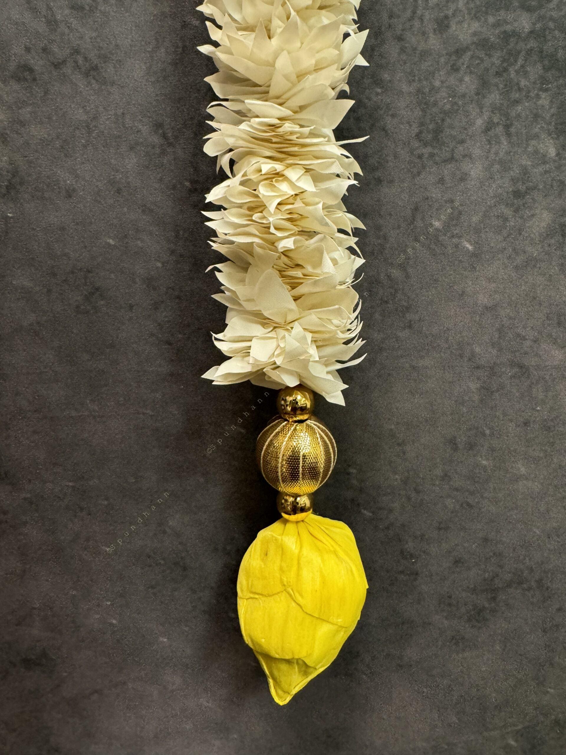 Chameli & Yellow Shola Wood Lotus Buds Garland Strings