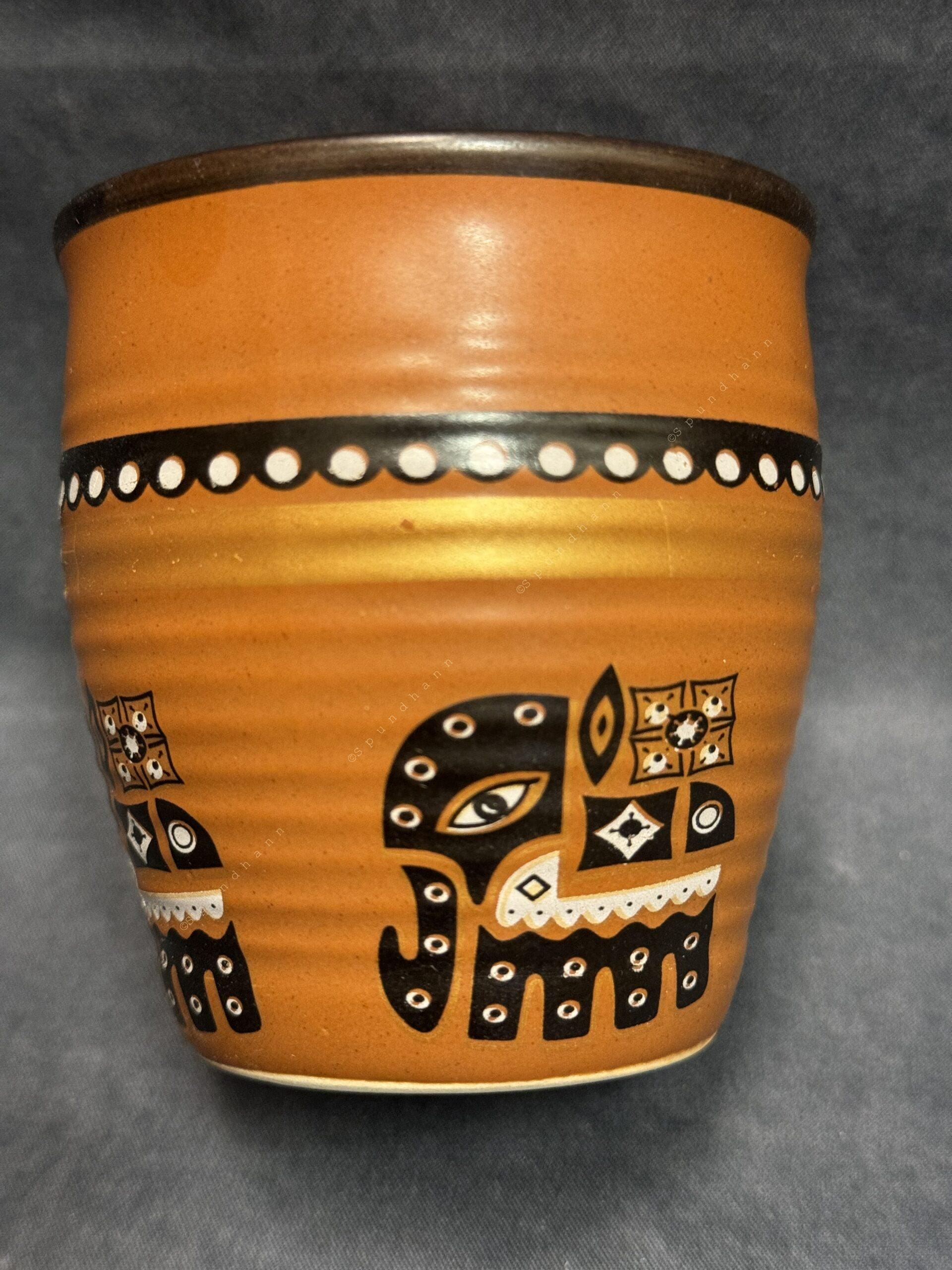 Warli Art Kulhad Chai Tea Cups Set of 6
