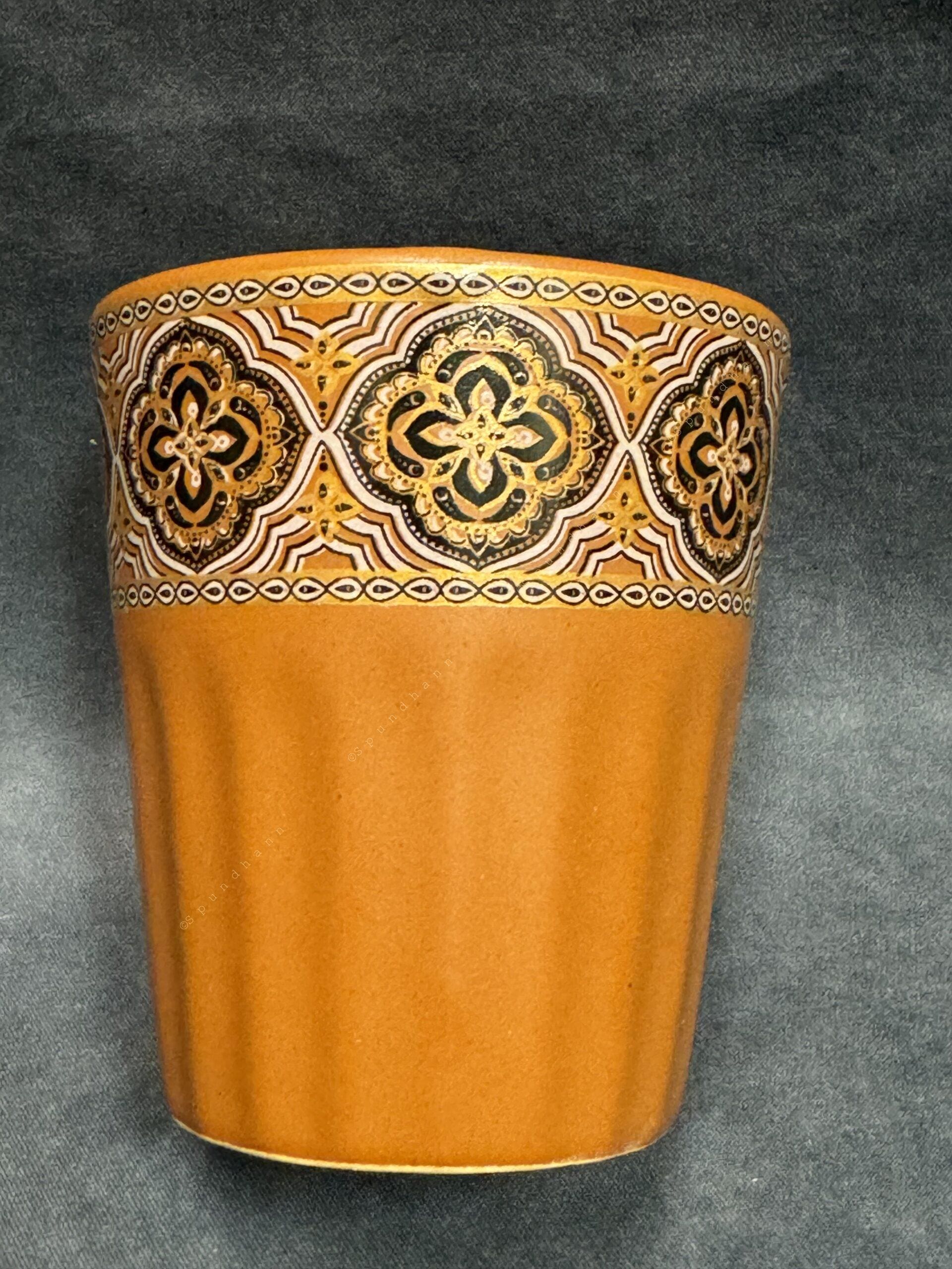Warli Art Kulhad Chai Tea Cups Set of 6