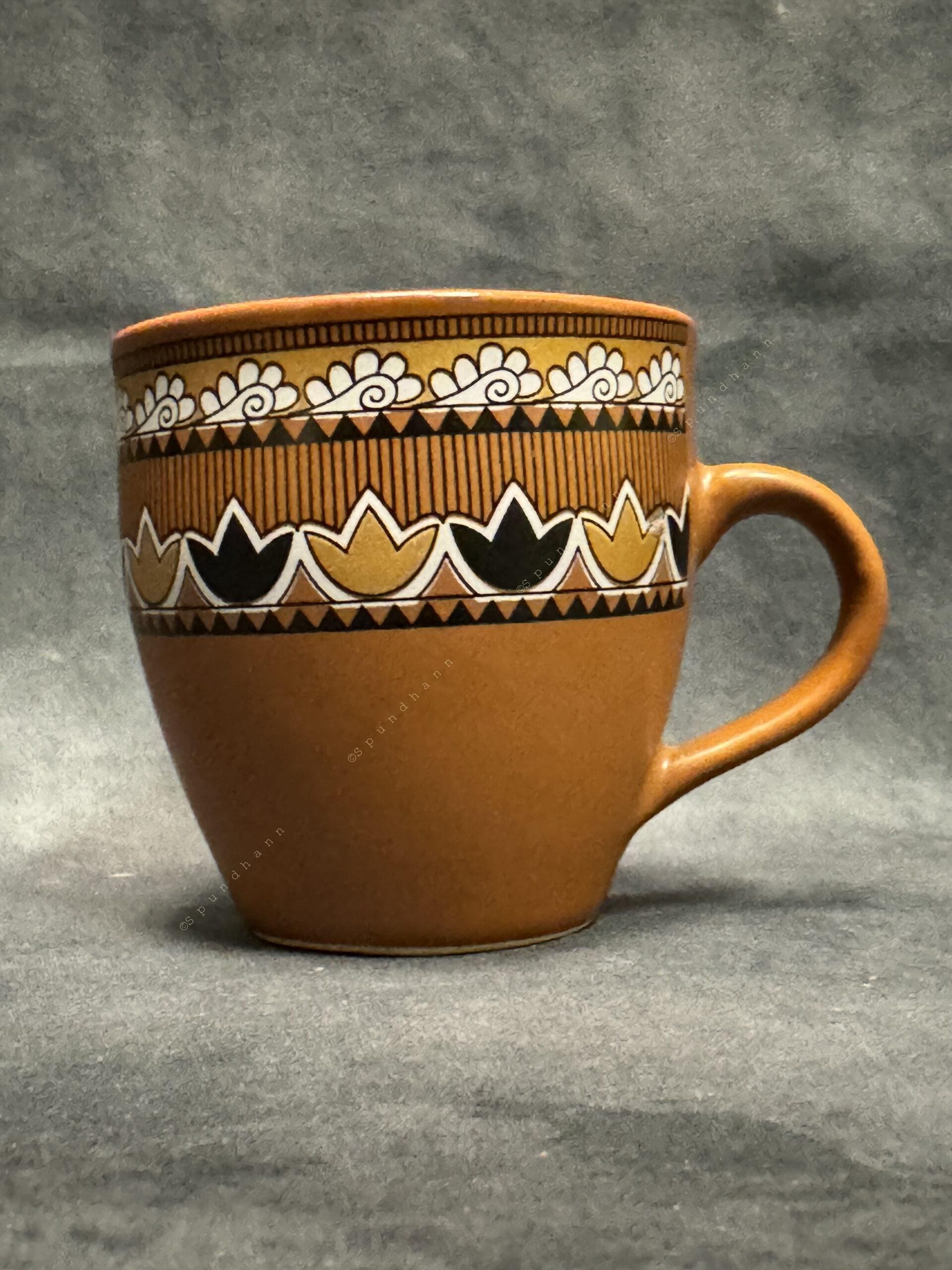 Warli Art Kulhad Chai Tea Cups Set of 6