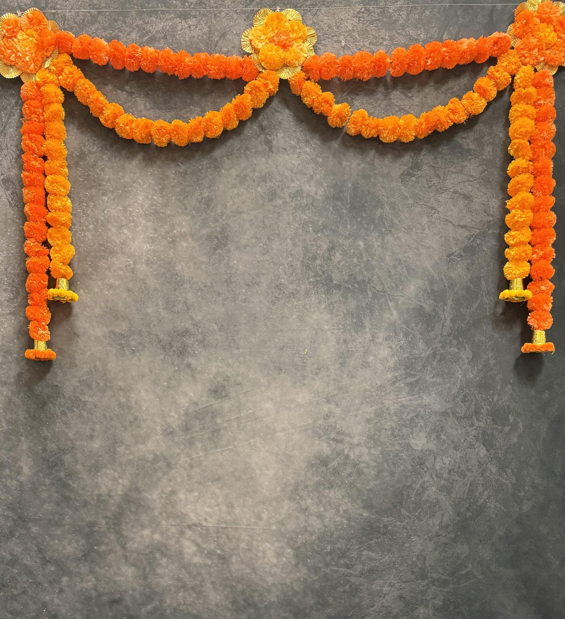 Marigold Mango and Orange with Gota Toran