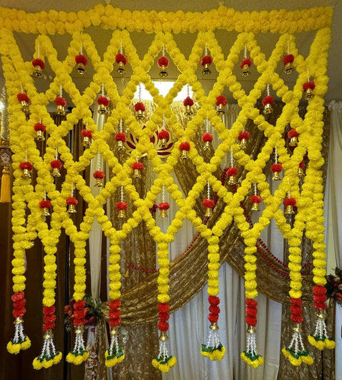 Criss Cross Marigold Lemon Toran