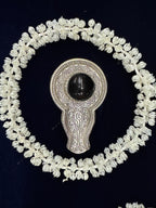 German silver and stone shivaling