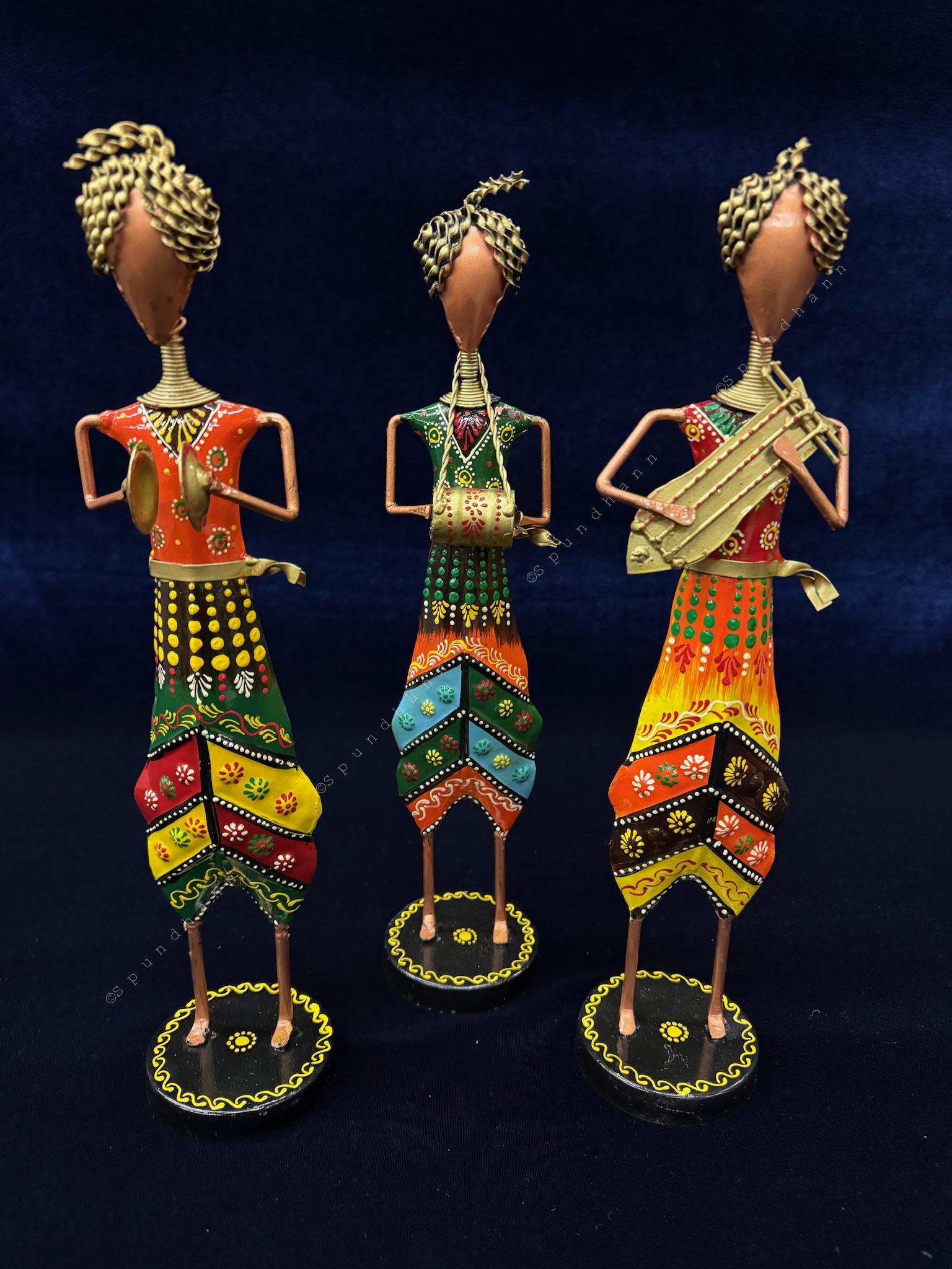 Tribal Musicians Figurines Set of 3