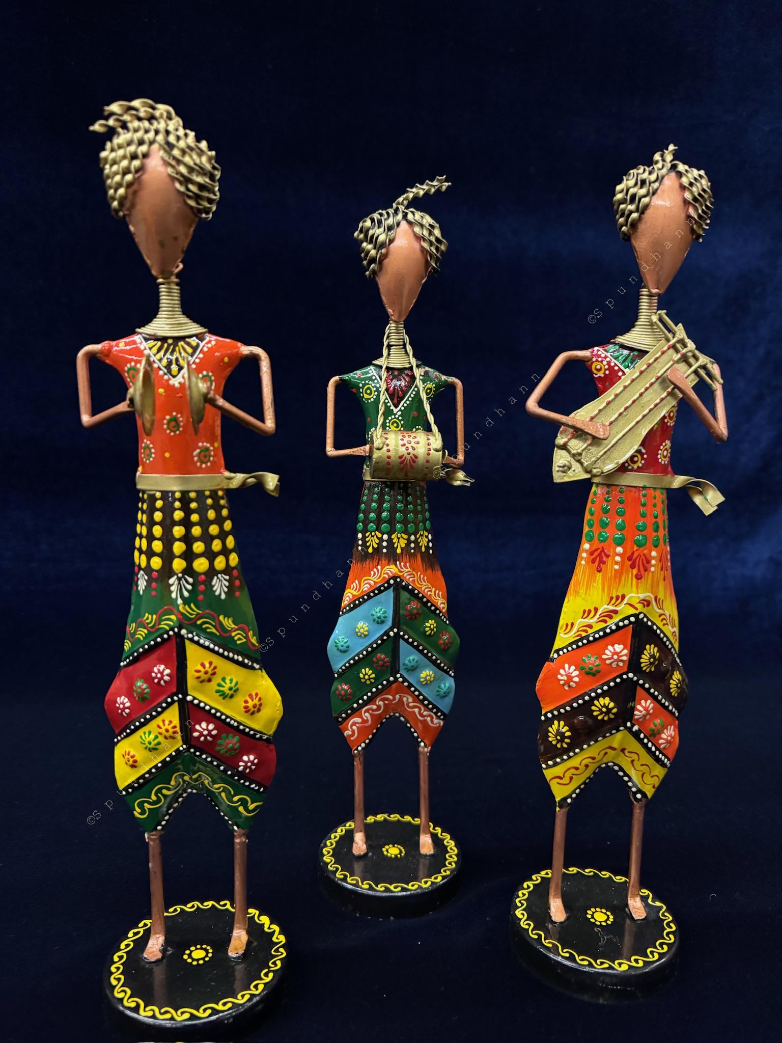 Tribal Musicians Figurines Set of 3