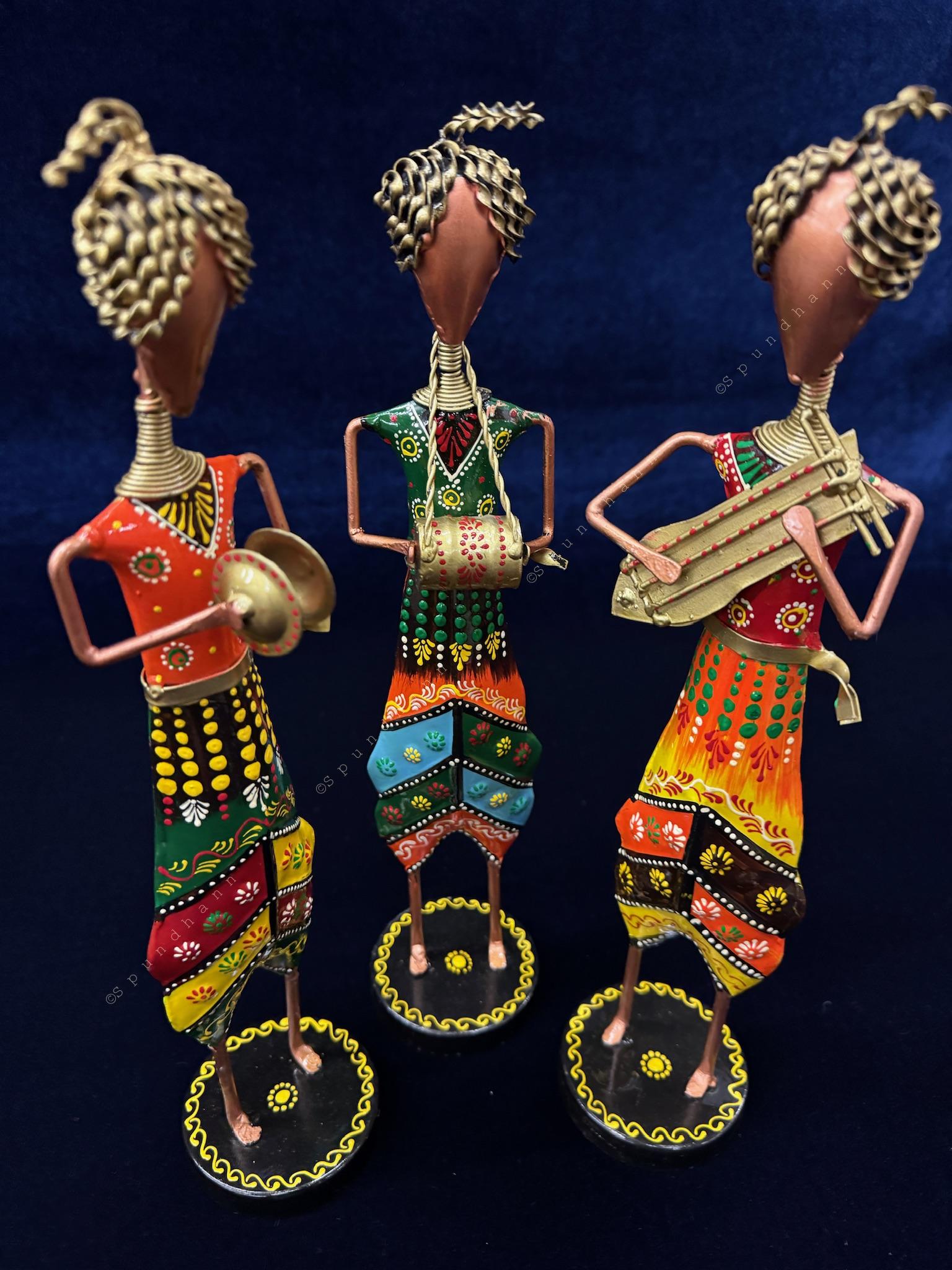 Tribal Musicians Figurines Set of 3