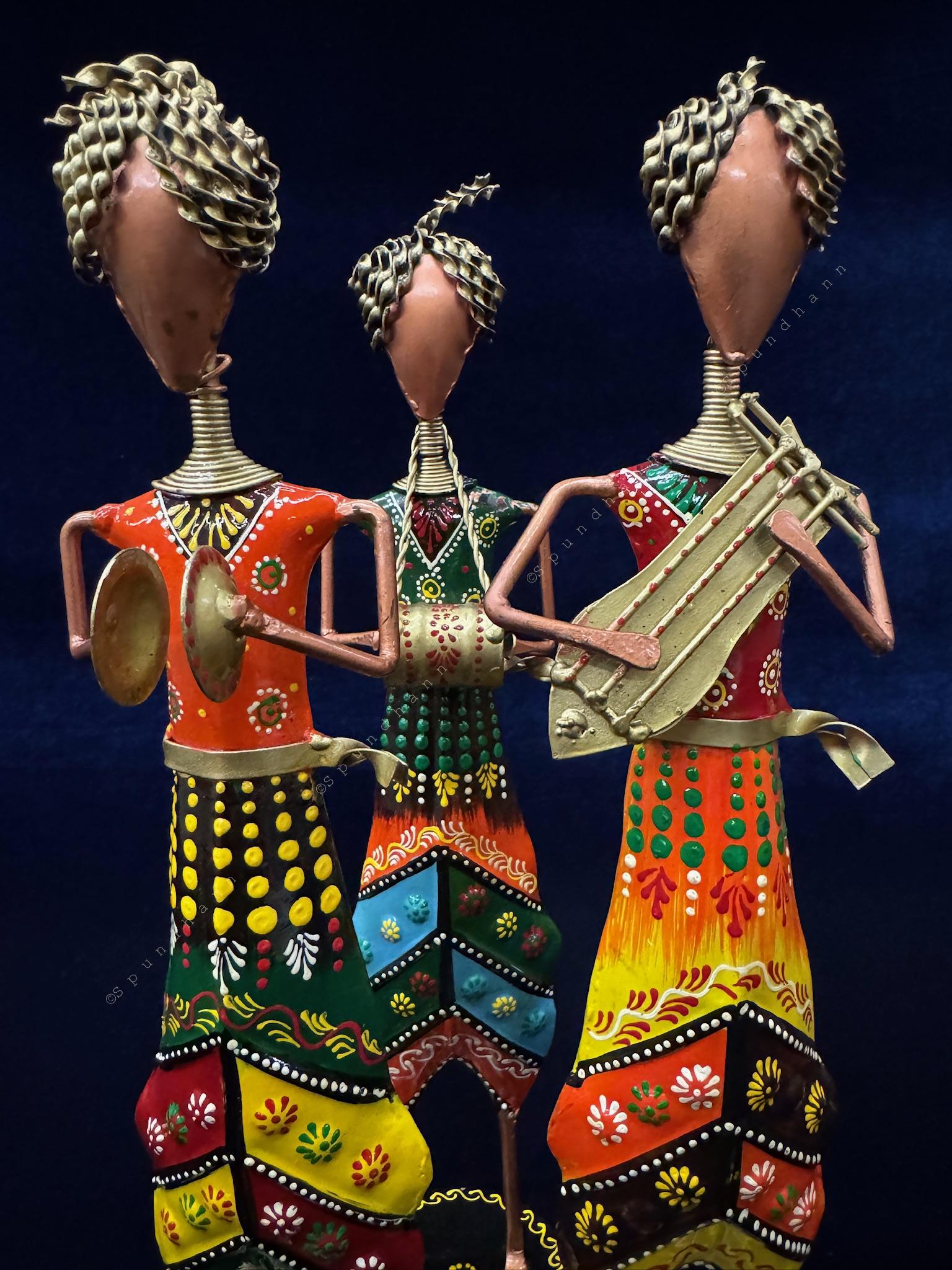 Tribal Musicians Figurines Set of 3