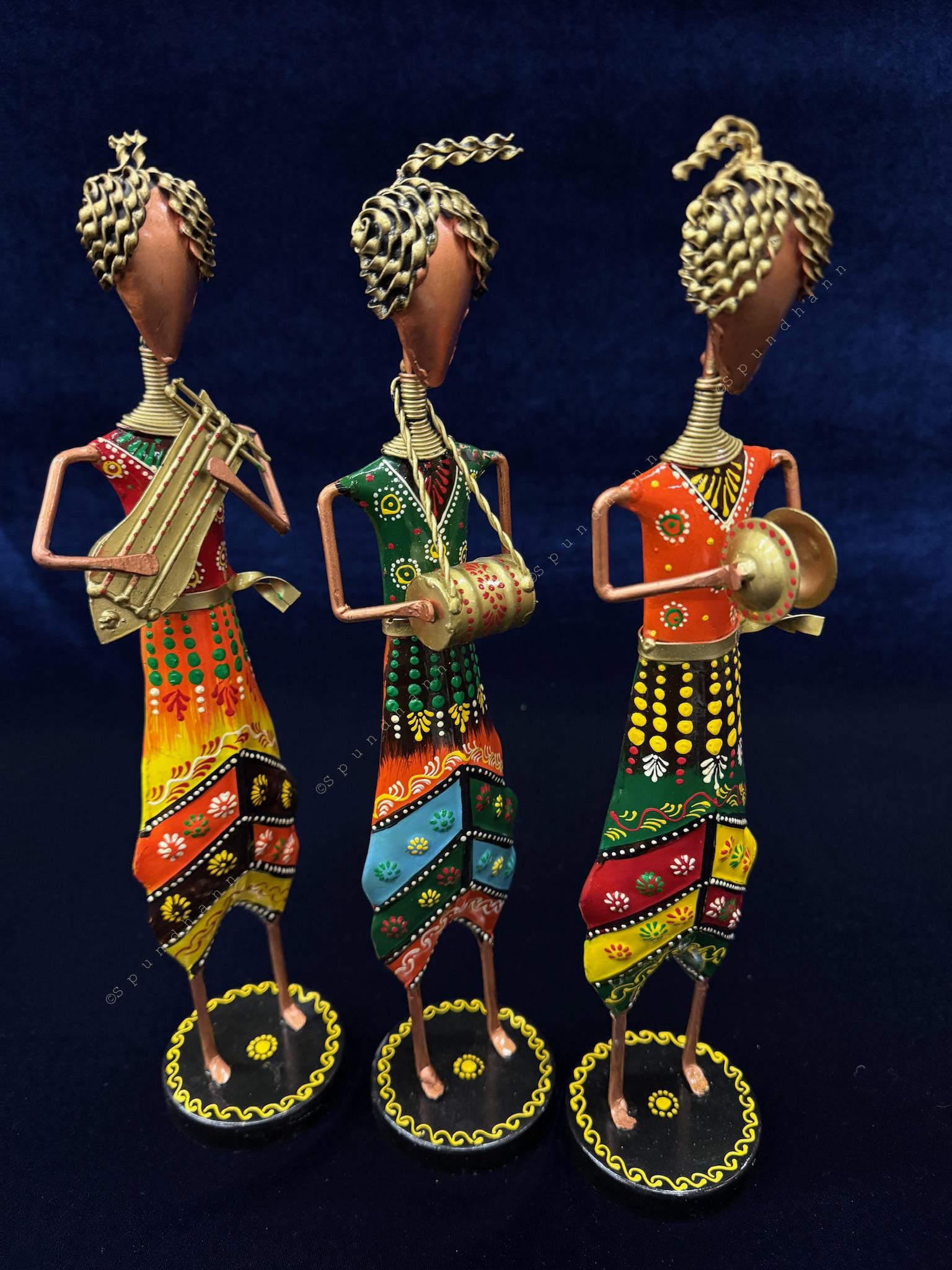Tribal Musicians Figurines Set of 3
