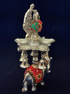Elephant, Bell, Peacock Multi T Light / Samai Silver