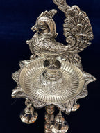 Bell, Peacock Multi T Light in German Silver