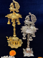Elephant, Bell, Peacock Multi T Light / Samai Gold