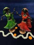 Dancing Tribal Figurine Set of 2