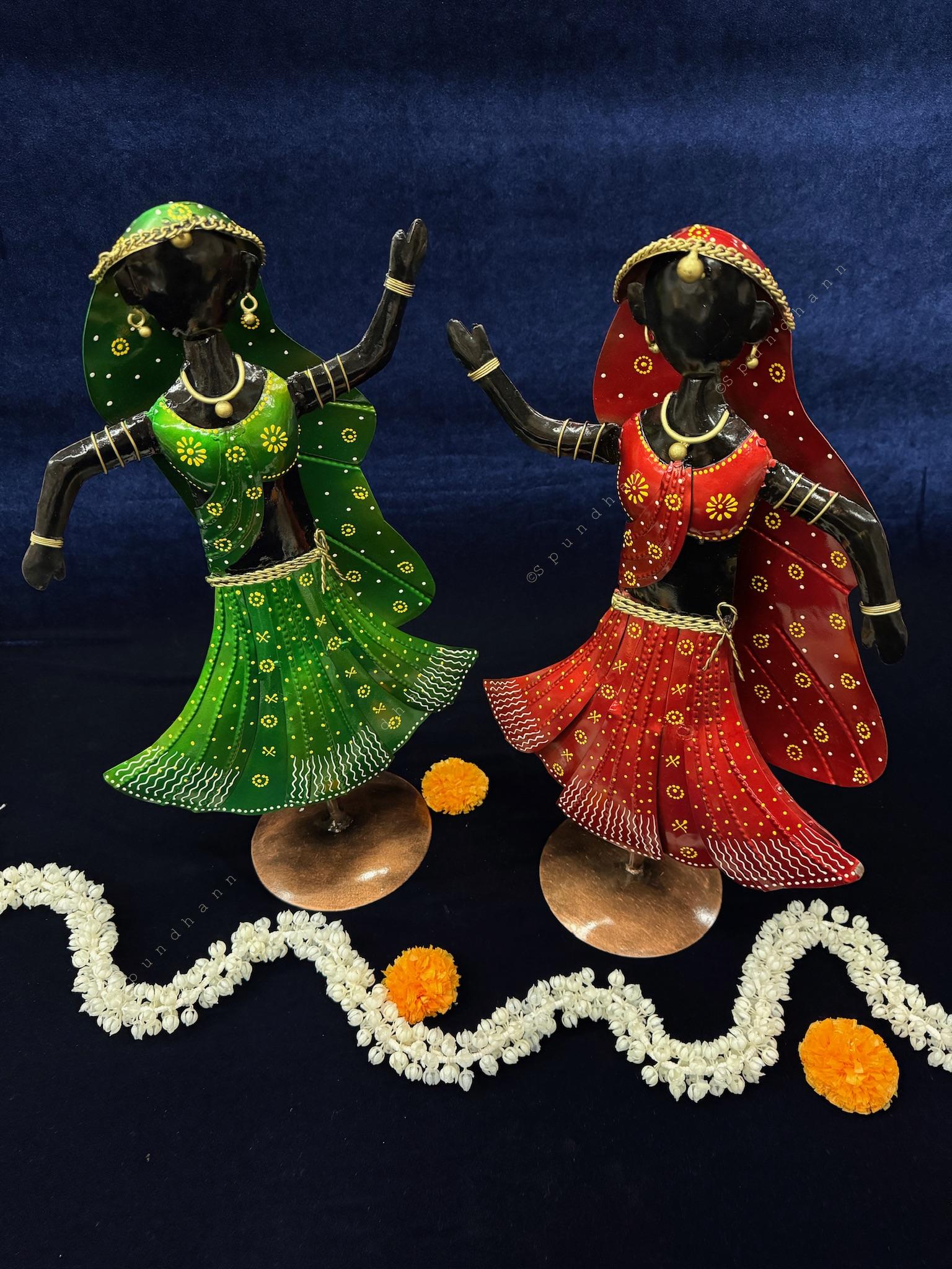 Dancing Tribal Figurine Set of 2