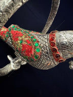 Hanging Parrot in Ring German Silver
