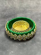 Broad Kundan Tea Light Holder