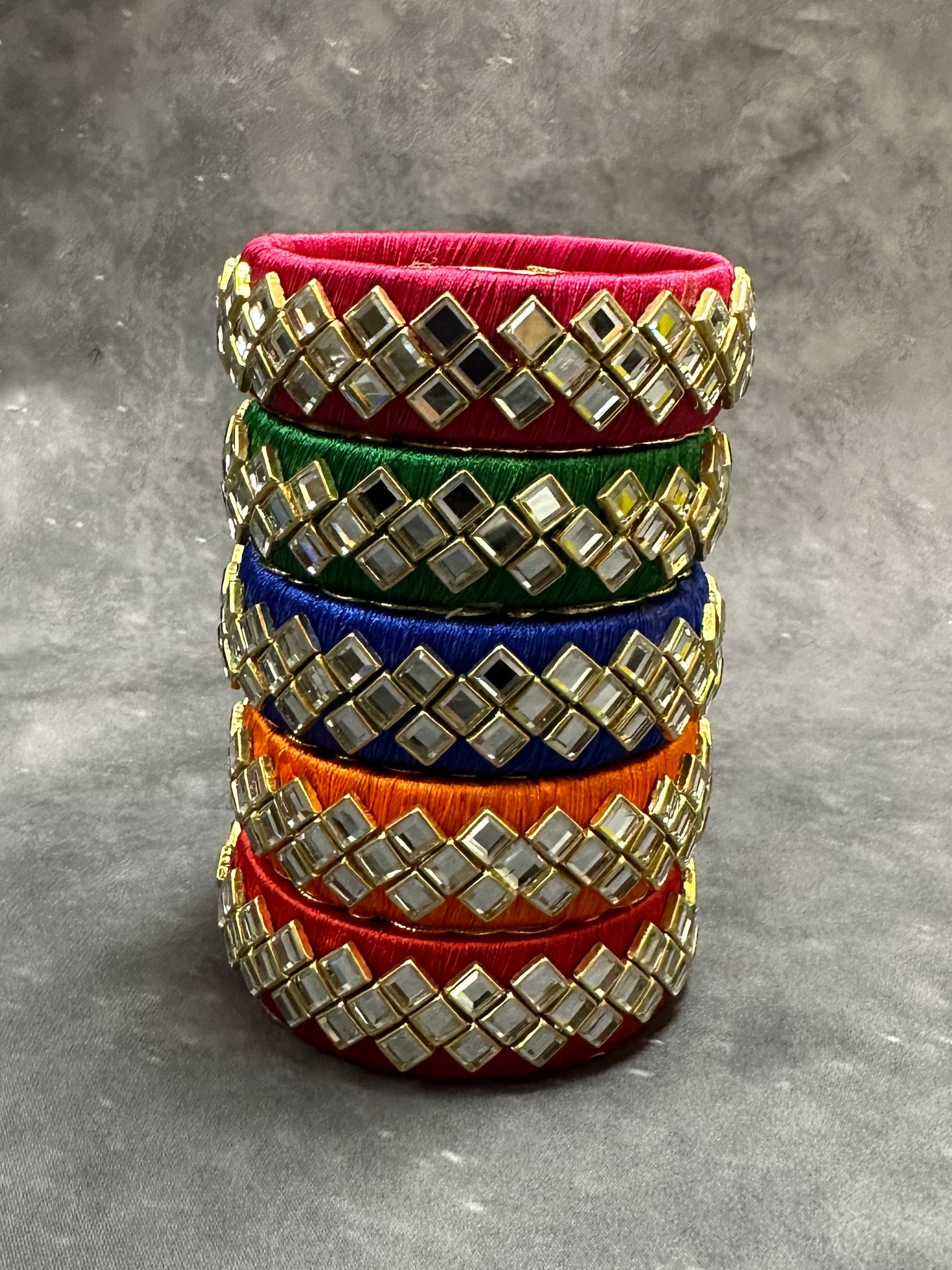 Broad Kundan Tea Light Holder