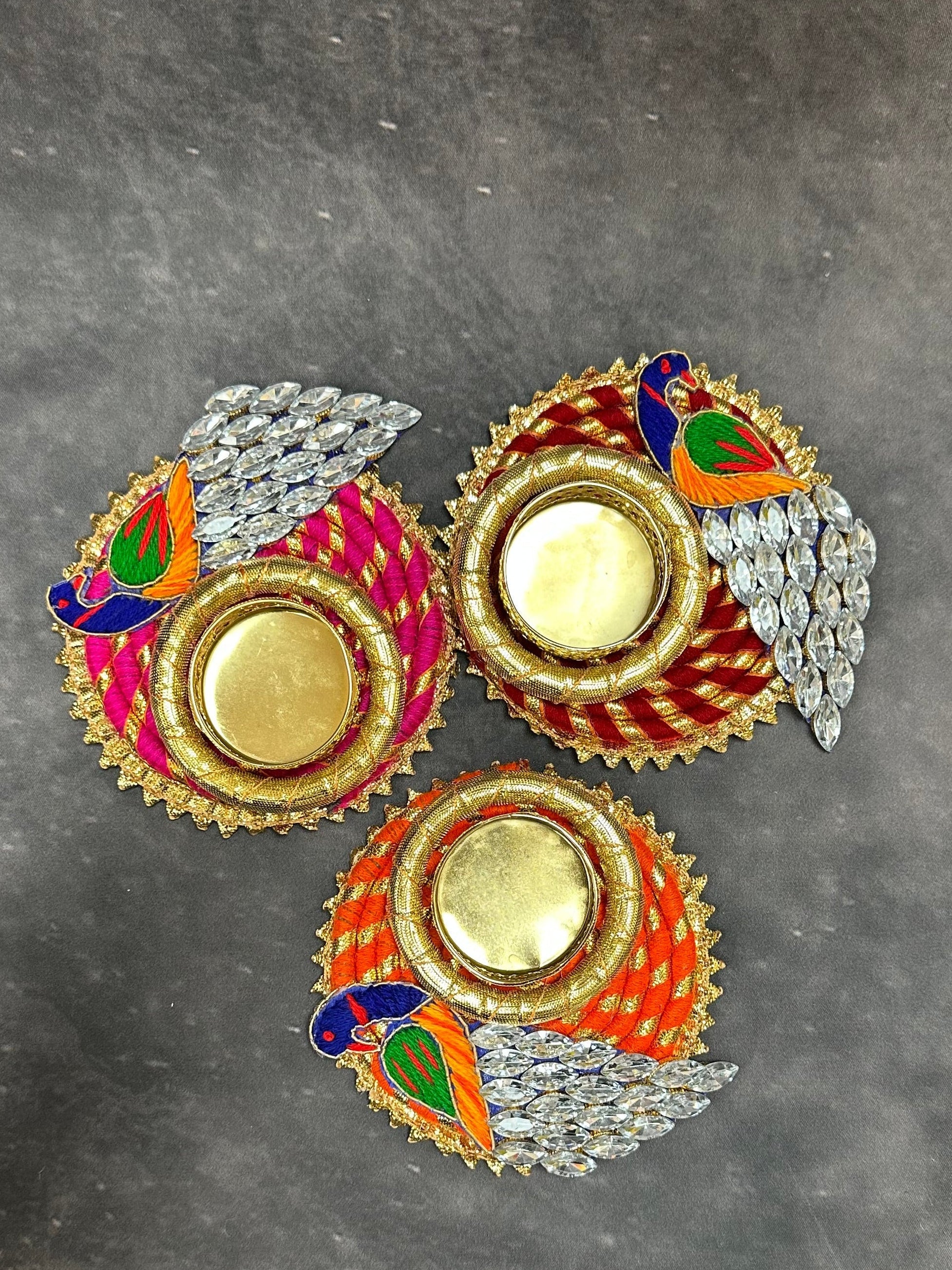 Stone Peacock Tea Light Holder