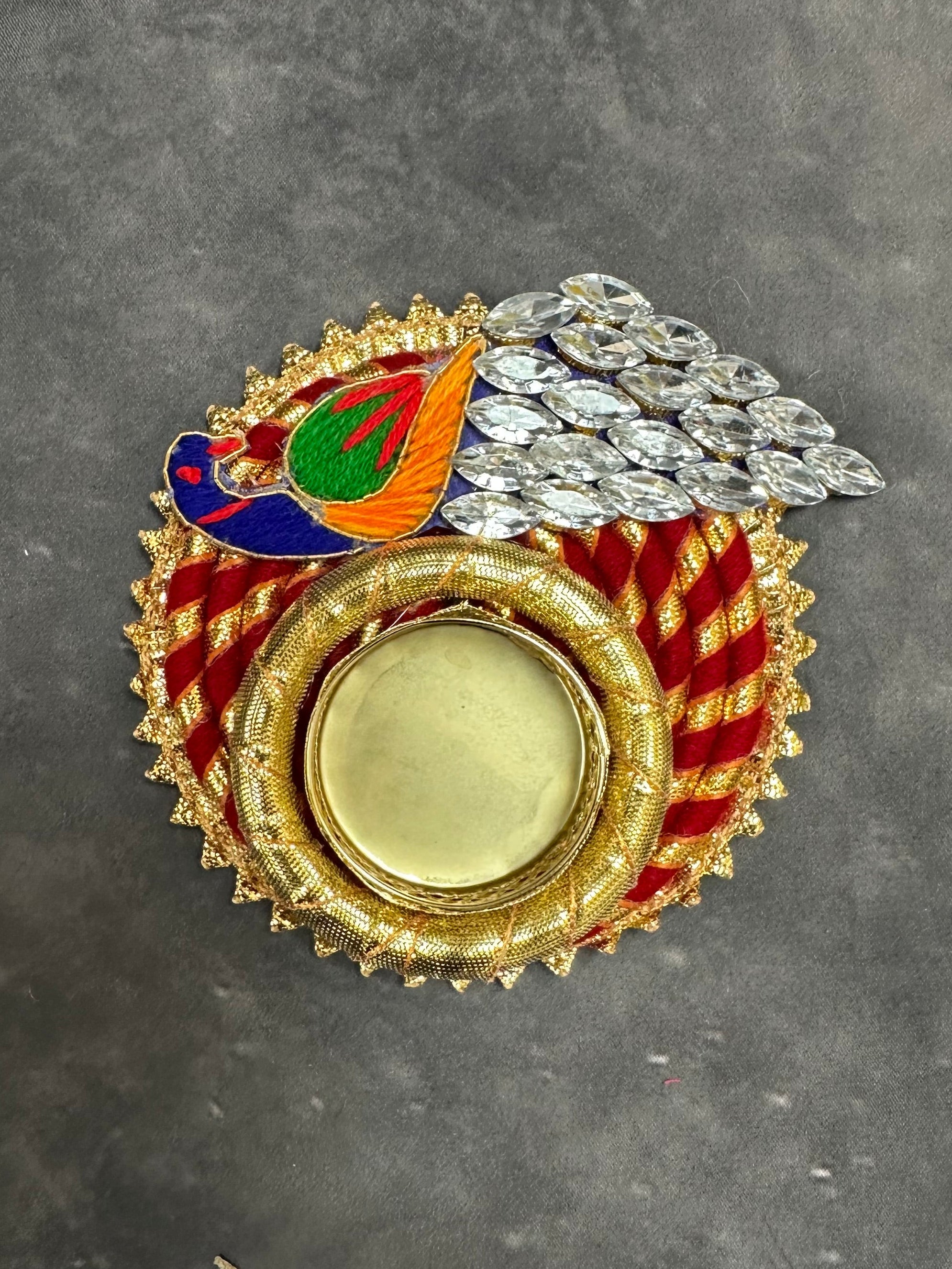 Stone Peacock Tea Light Holder