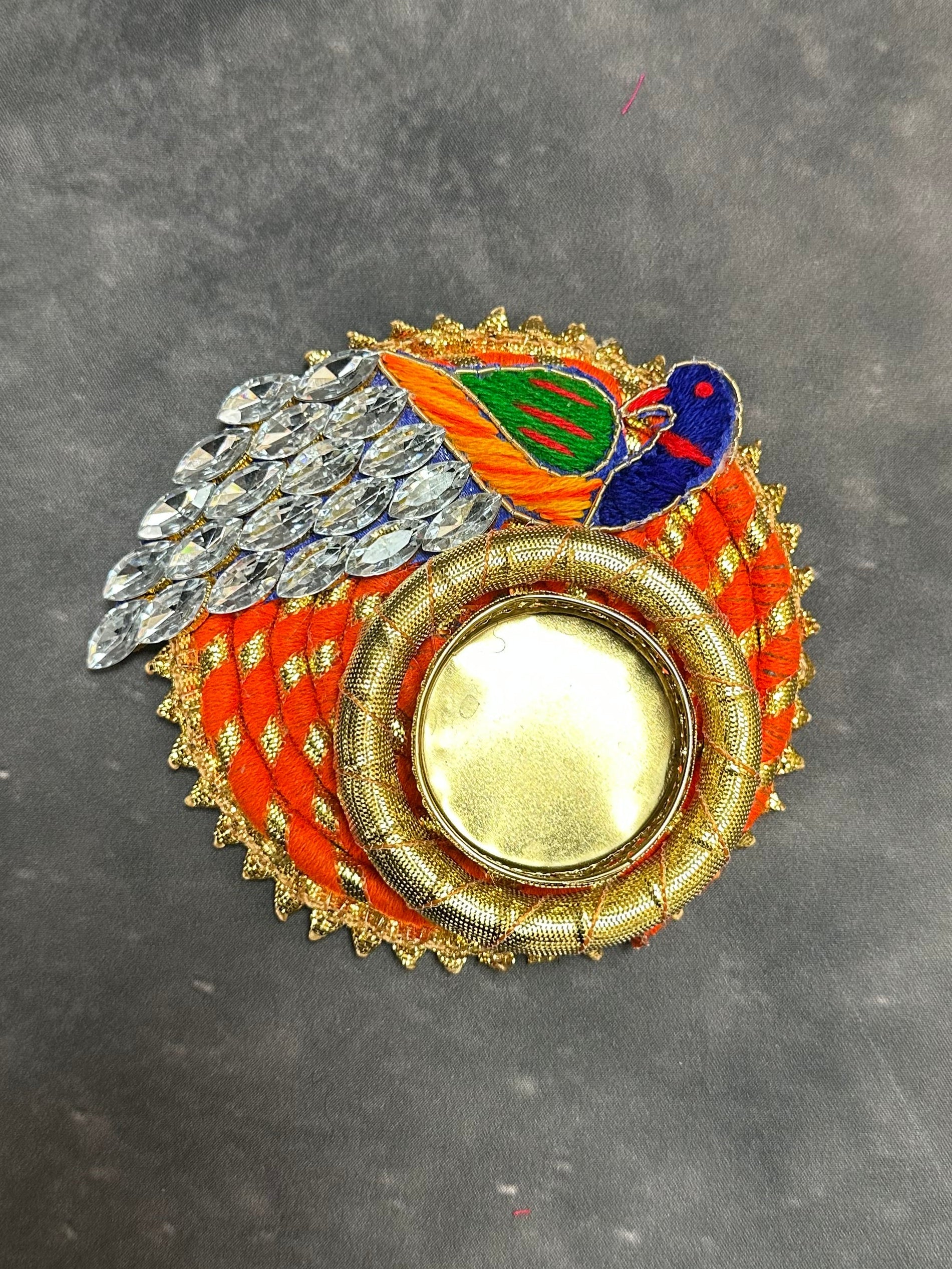 Stone Peacock Tea Light Holder