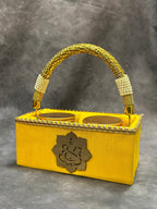 Wood Basket With Pearl Handle