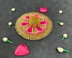 Frill-Flower Diya Mat (5")