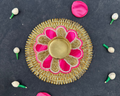 Frill-Flower Diya Mat (5")