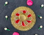Frill-Flower Diya Mat (5")