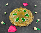 Frill-Flower Diya Mat (5")